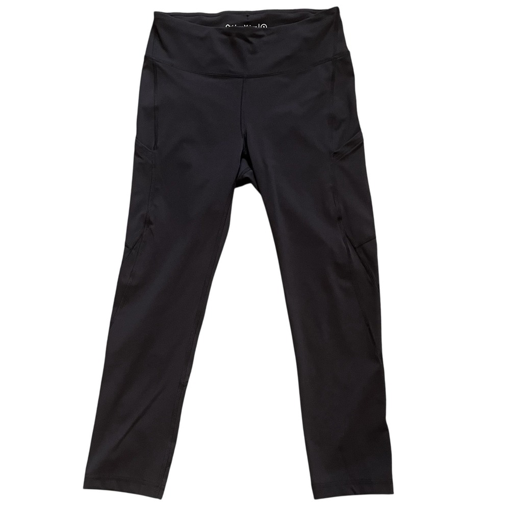 Outdoor Voices Zoom 21" Crop 1/2 Workout Gym Yoga Pant Women's Black Size S Gym‎